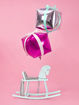 Picture of FOIL BALLOON CUBIC DARK PINK